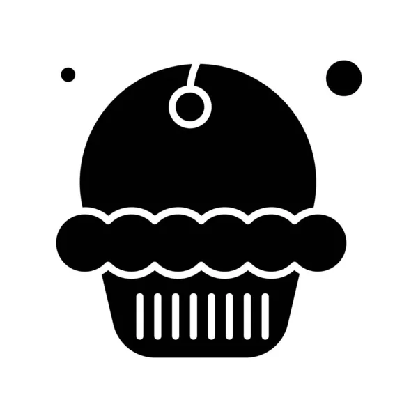 Muffin Vectorial Icono Ilustración Web Simple — Vector de stock