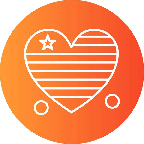 Vector Corazón Icono Web — Vector de stock