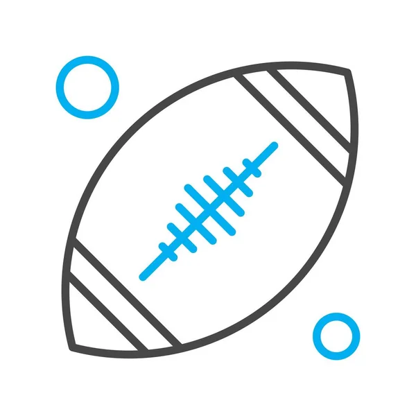 Vector Rugby Icon Einfache Web Illustration — Stockvektor