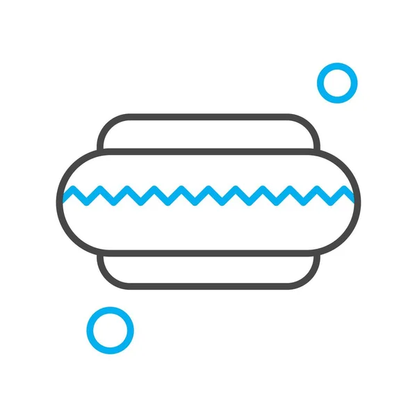 Векторная Икона Хот Дога Простая Веб Иллюстрация — стоковый вектор
