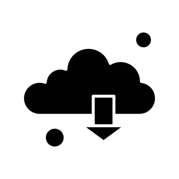 Illustrazione Vettoriale Icona Cloud Digitale — Vettoriale Stock