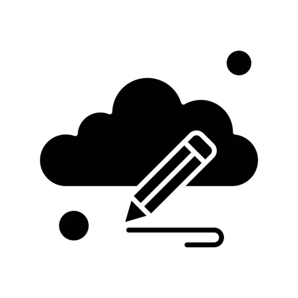 Illustration Vectorielle Icône Cloud Numérique — Image vectorielle