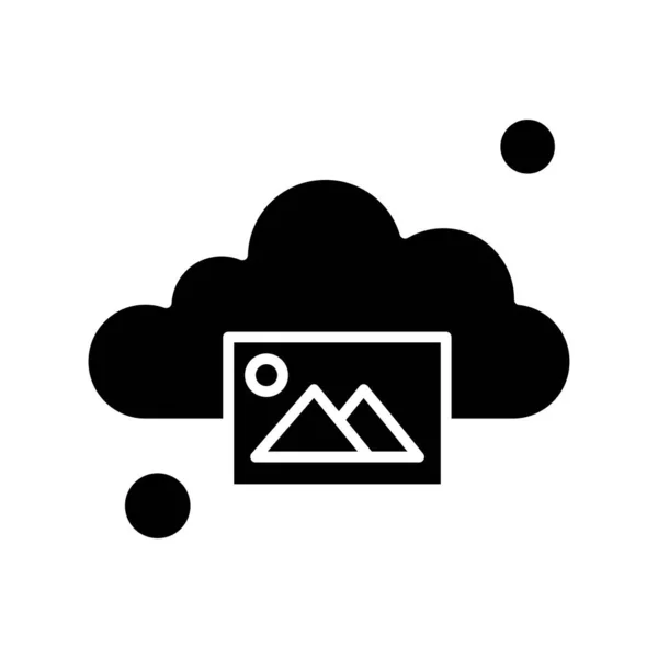 Digital Cloud Icon Vector Illustration — Stock Vector