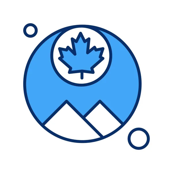 Ilustração Moderna Vetor Ícone Conceito Dia Canadá — Vetor de Stock