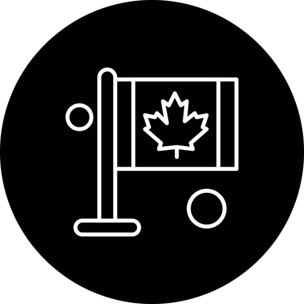 Ilustração Moderna Vetor Ícone Conceito Dia Canadá — Vetor de Stock