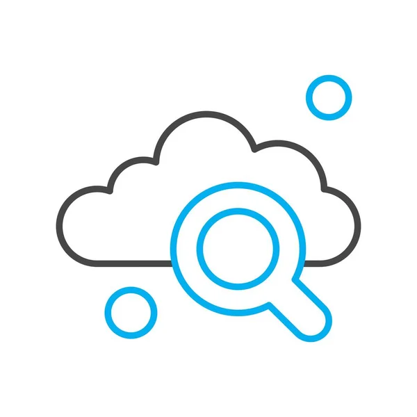 Digital Cloud Icon Vector Illustration Royalty Free Stock Illustrations