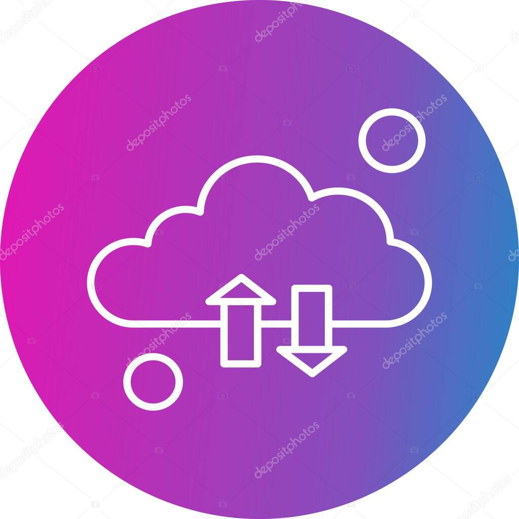 Digital cloud icon vector illustration