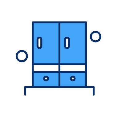 Ofis simgesi vektör illüstrasyonu