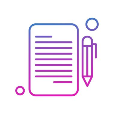 Belgenin vektör illüstrasyonu, basit simge tasarımı