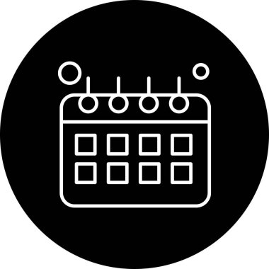 Vektör Takvim Simgesi, illüstrasyon   