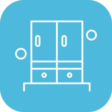 Ofis simgesi vektör illüstrasyonu