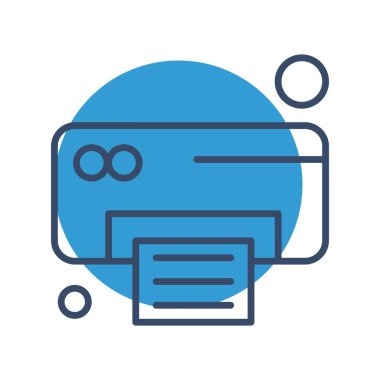 Ofis simgesi vektör illüstrasyonu