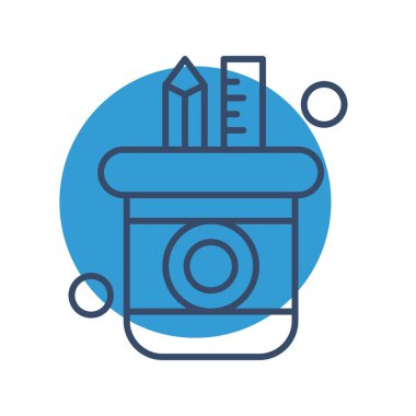 Ofis simgesi vektör illüstrasyonu