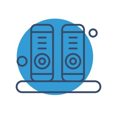 Ofis simgesi vektör illüstrasyonu