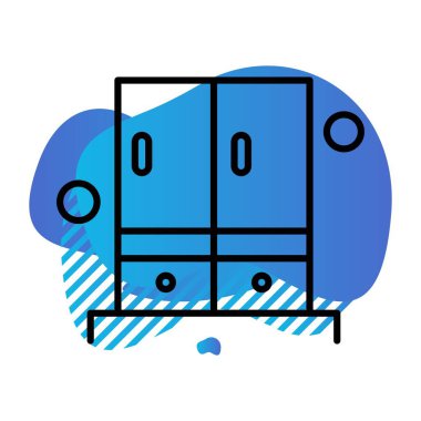 Ofis simgesi vektör illüstrasyonu