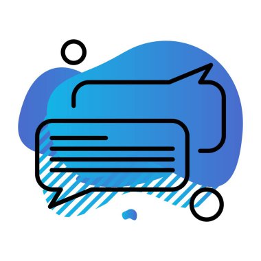 Konuşma balonu Sohbet Simgesi vektör çizimi 