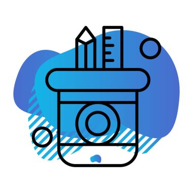 Ofis simgesi vektör illüstrasyonu