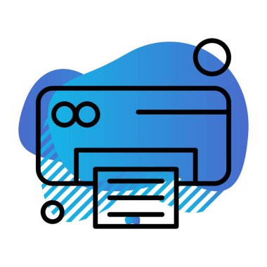 Ofis simgesi vektör illüstrasyonu