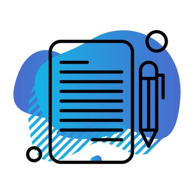 Belgenin vektör illüstrasyonu, basit simge tasarımı