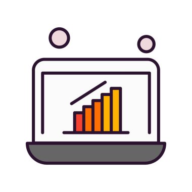 dizüstü bilgisayar simgesi, vektör illüstrasyonu