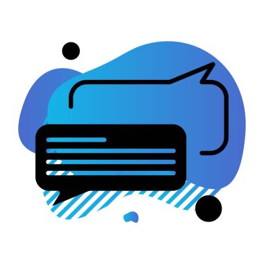 Konuşma balonu Sohbet Simgesi vektör çizimi 