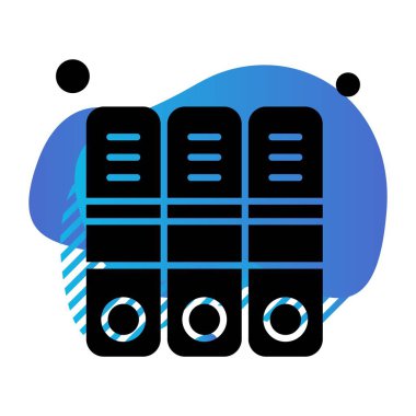 Ofis simgesi vektör illüstrasyonu