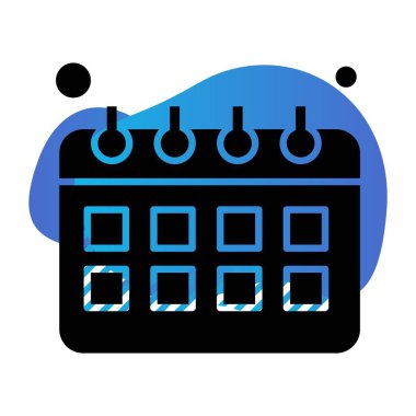 Vektör Takvim Simgesi, illüstrasyon   