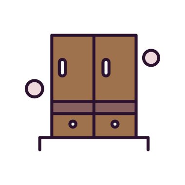 Ofis simgesi vektör illüstrasyonu