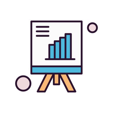 Ofis simgesi vektör illüstrasyonu