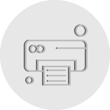 Ofis simgesi vektör illüstrasyonu