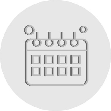 Vektör Takvim Simgesi, illüstrasyon   