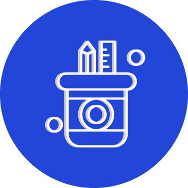 Ofis malzemelerinin vektör illüstrasyonu 