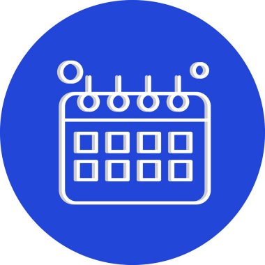 Vektör Takvim Simgesi, illüstrasyon   