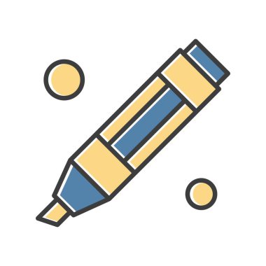 Ofis malzemelerinin vektör illüstrasyonu 