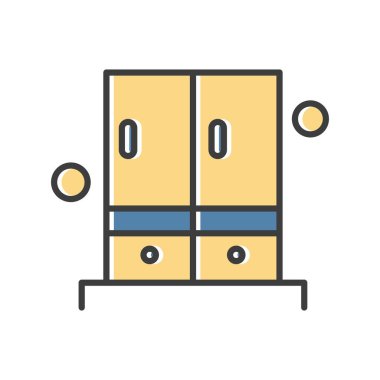 Ofis malzemelerinin vektör illüstrasyonu 