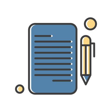 Belgenin vektör illüstrasyonu, basit simge tasarımı