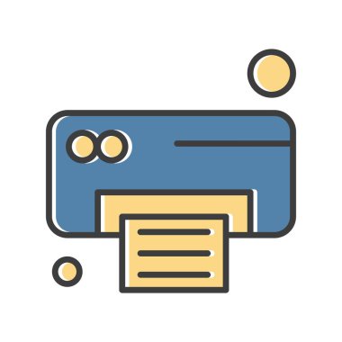 Ofis malzemelerinin vektör illüstrasyonu 