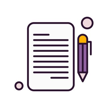 belge simgesi, vektör çizimi