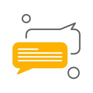 Konuşma balonu Sohbet Simgesi vektör çizimi 