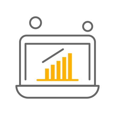 dizüstü bilgisayar simgesi, vektör illüstrasyonu