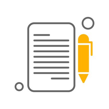 Belgenin vektör illüstrasyonu, basit simge tasarımı