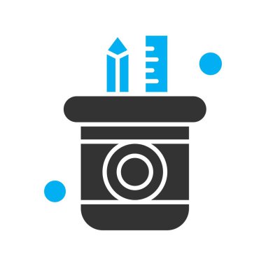 Ofis malzemelerinin vektör illüstrasyonu 