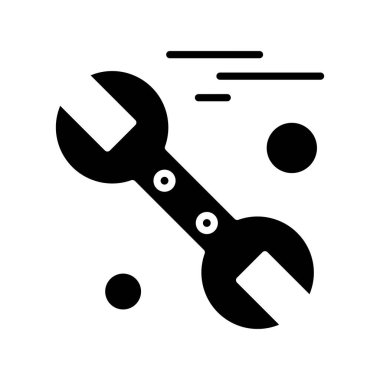  İngiliz anahtarı simgesi vektör illüstrasyonu 