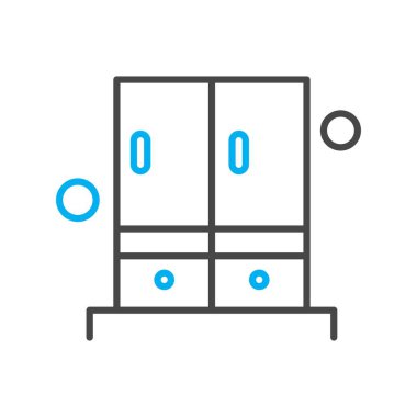 Ofis malzemelerinin vektör illüstrasyonu 