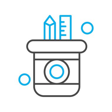 Ofis malzemelerinin vektör illüstrasyonu 