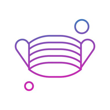 yüz maskesi simgesi, vektör illüstrasyonu