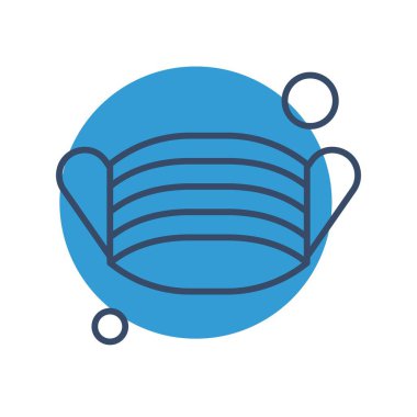 yüz maskesi simgesi, vektör illüstrasyonu