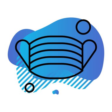 yüz maskesi simgesi, vektör illüstrasyonu