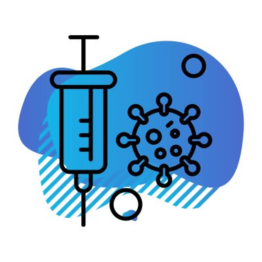 Vektör korona virüsü, covid-19 Simgesi, vektör illüstrasyonu