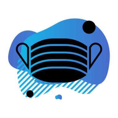 yüz maskesi simgesi, vektör illüstrasyonu